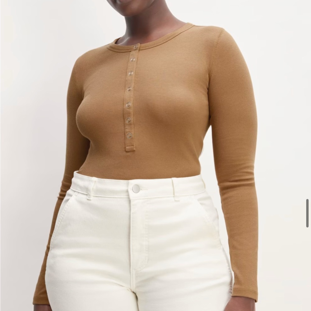 Everlane Women's Tan Long Sleeve Top